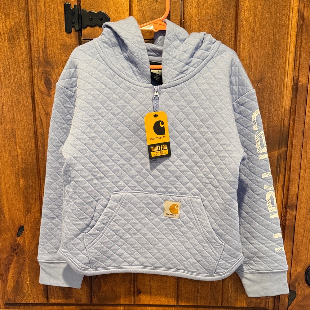 Carhartt Kids Sky Blue Quilted Hoodie - Picture 1 of 8